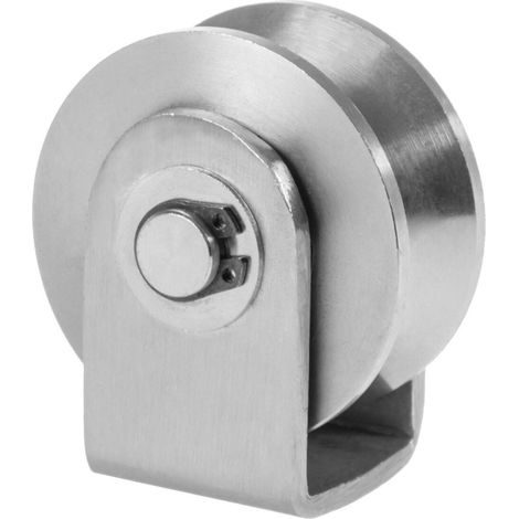 Edelstahl V4A Torrolle Hohlkehle Schiebetor Schiebetür Rolltür Rolltor Laufrolle (1/2)