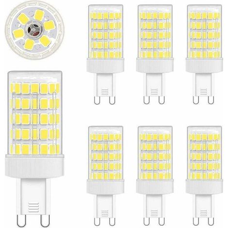 6er-Pack G9 10W LED-Lampen, Kaltweiß 6000K, entspricht 80W, 900lm, 360° Abstrahlwinkel, 220V Wechselstrom, nicht dimmbar