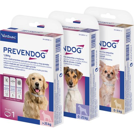 COLLARE ANTIPARASSITARIO PER CANI 'PREVENDOG'  25 kg - cm. 75 (scatola 2 pezzi)  - VIRBAC