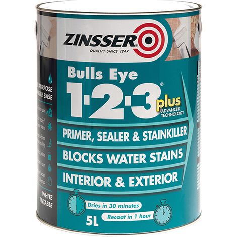Zinsser Bulls Eye 1-2-3 Plus - White - 2.5L