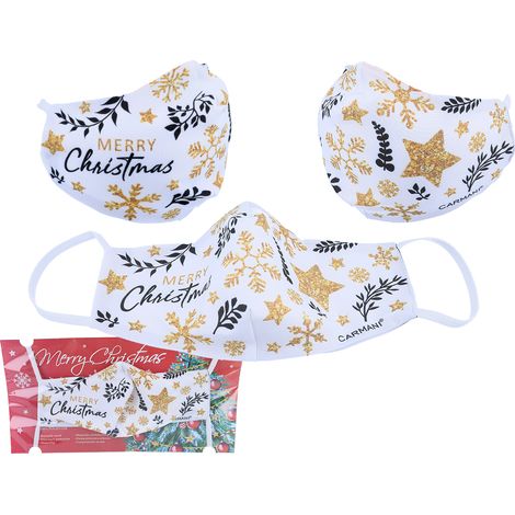 Schutzmaske mit Rentier-Weihnachtsdeko – ALS GESCHENK FÜR ZUHAUSE (1/2)