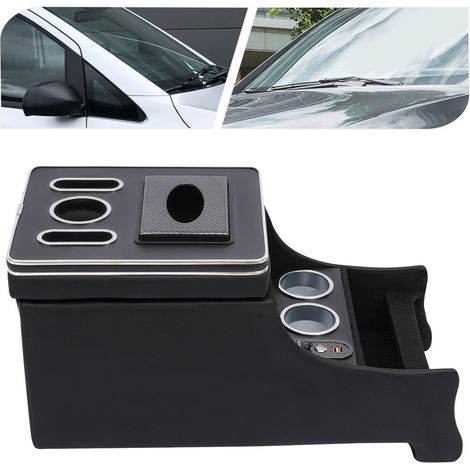 Senderpick – Coffret d'accoudoir léger pour Mercedes-Benz Vito 119 – Rangement central élégant – Installation sans perçage – Matériaux bois et PU (1/5)