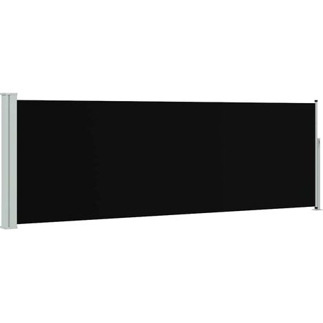 Tenda da Sole  Tenda Laterale Retrattile per Patio 100x300 cm Nera (1/4)