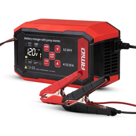 Digitaler Gleichrichter mit Anlaufhilfe AGM GEL STD LFP MAX 25A 12V 24V PRO amio-04530 (1/5)