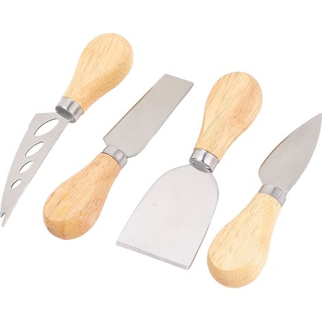 Ensemble de grattoirs à mastic en acier inoxydable avec manche en bois, outils de gravure et d'application pour la réparation de cloisons sèches. (1/5)
