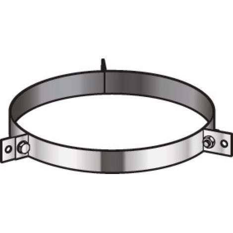 Poujoulat – Collier pour hauban 130 mm – Accessoire fumisterie – Compatible bois, fioul, gaz – Solution esthétique recyclable (1/2)