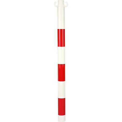 Kit de 2 poteaux acier Rouge/Blanc sans manchon - 2217156