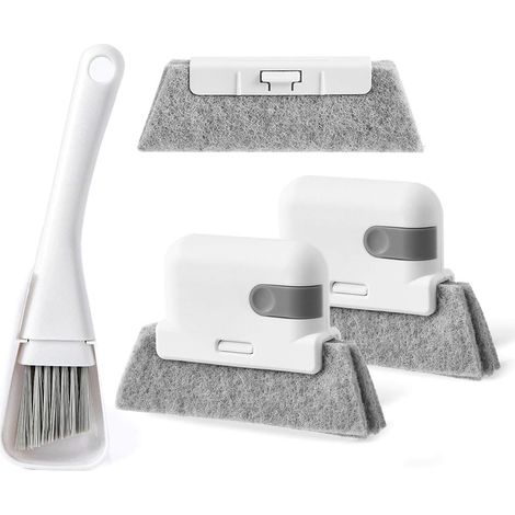 Brosse Pour Nettoyage De Fenêtre - Brosse À Fente Et Rebord - Pour Coins Et Interstices - 4 Pièces (1/5)