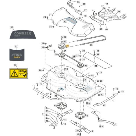 Puleggia trasmissione trattorino modelli COMBI95Q ORIGINALE STIGA 1137-0011-01