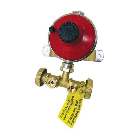 CENTRALINA MINI X 2 BOMBOLE GAS GPL  REGOLATORE BP KG/H 7 + STAFFA + TASSELLI