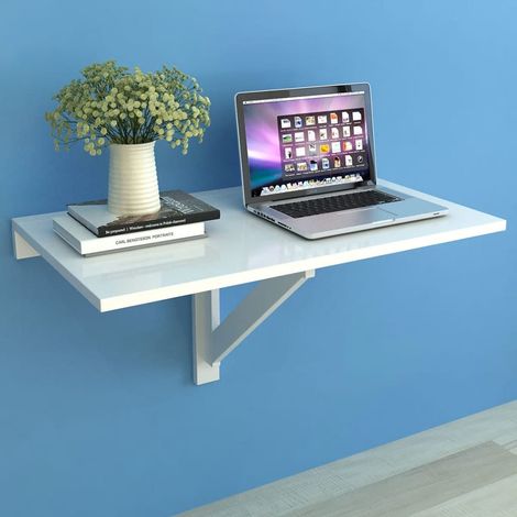 Table murale, bureau mural rabat 100 x 60 cm blanc pjqw17621 DESIGN IN (1/5)