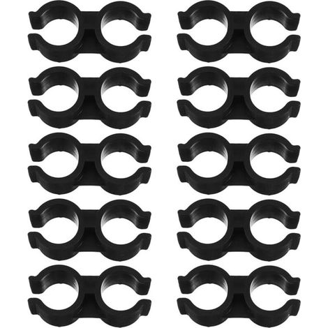 10 Pièces Boucle de Liaison pour Balai Pelle à poussière Accessoire ramassette connecteur Balai clôture à Outils Pelle à poussière à Double tête Pince pour Manche à Balai Plastique