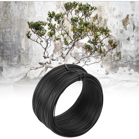 Attaches en fil de fer galvanisé noir, faites à la main, pour branches de vigne, 0,55 mm, 100 mètres (1/5)