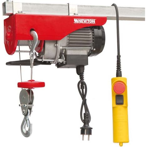 Paranco elettrico, potenza 450 w, fune 12 mt, portata 100/200 kg
