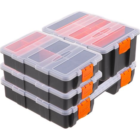 Ensemble de boîtes de tri, 4 pièces, séparateurs ajustables