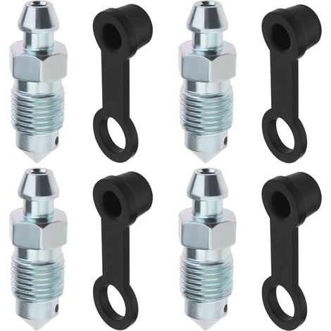 Vis Purge M10x1mm avec Bouchon AntiPoussière pour Étrier Frein Disque Galvanisée Accessoires pour Motos/Voit/Pompes (1/5)