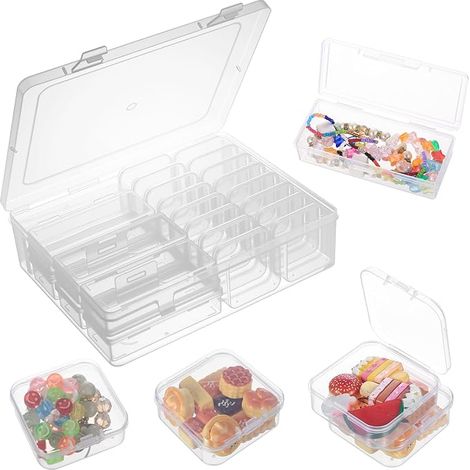 Boite Rangement Plastique Compartiments Bijoux (1/5)