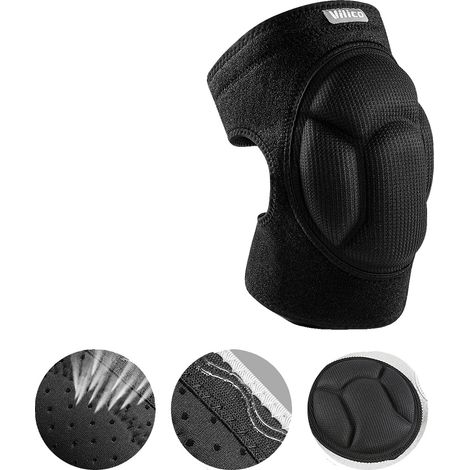 Rodilleras, protección reforzada, soporte anticolisión, AB084 con cordones, L-a (1/2)