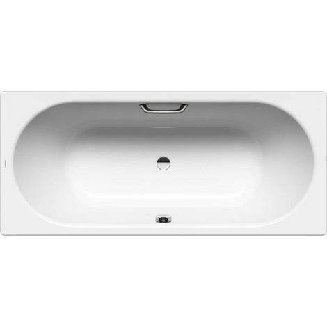Kaldewei – Baignoire simple 290910110001 rectangulaire 1800x750mm – Acier émaillé blanc alpin – Profondeur 420mm – Bonde centrale (1/3)