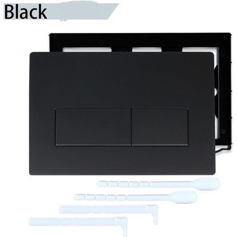 Concealed cistern panel for wall-hung toilets, compatible with Geberit Sigma 115.770, black. (1/5)