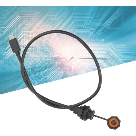 Wasserdichter E10TPC-BF-F/TPC-AM USB-Typ-C-Anschluss (weiblich/männlich) mit rückseitigem Stecker für 0,5 m Kabel (1/5)