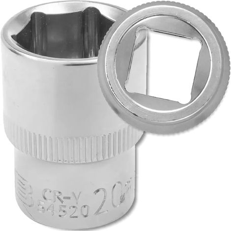 JCB Steckschlüssel 1/2" 20 mm 6-kant Cr-V (1/5)