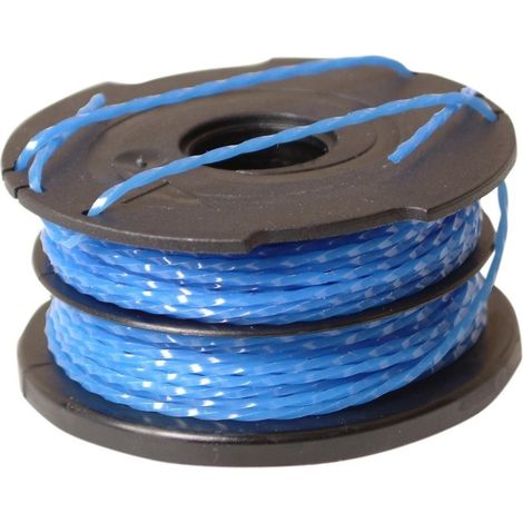 Bobine de Rechange pour Coupe-Bordures, Bobine Reflex Plus A Déroulement Automatique, 2 x 6 m de Fil en Nylon Reflex Plus, Fil de ⌀1,5 mm, A6441-XJ Bleu