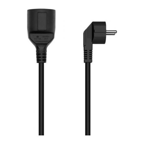 Stromverlängerungskabel aisens a132-0602/ cee7 Stecker - cee7 Buchse/ 5m/ schwarz