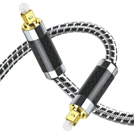 Câble Optique Audio Numérique Fibre de Carbone Mâle-mâle, Flexible et Résistant, Compatible Home Cinéma, Barre de Son et Console de Jeux, Transmission Stable sans Perte (1/5)