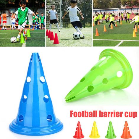 5 Stück Fußball-Trainingskegel, konische Hindernisstange, Eimer, Schild, Barriere mit Löchern (1/5)