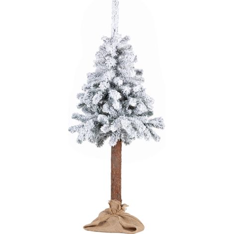 Albero di Natale artificiale – Abete rosso innevato su tronco (160 cm)