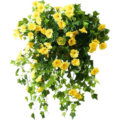 Branches De Fleurs Artificielles - Vigne De Glycine Artificielle Pour Décoration Murale Et Arche De Mariage - 1 Pièce (1/5)