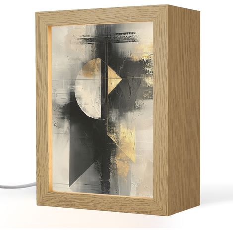 TABLE LAMP Abstract - Black - Paint - Modern 15x20 cm