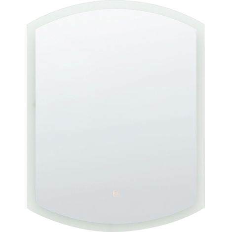 LED-Badezimmer-Spiegel BEZIERS 60 cm 78 cm Silber