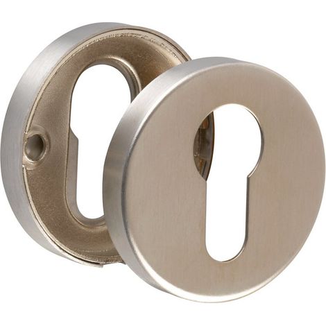 Rosace ronde en inox avec clé I - Modèle 19 - Paire de Normbau