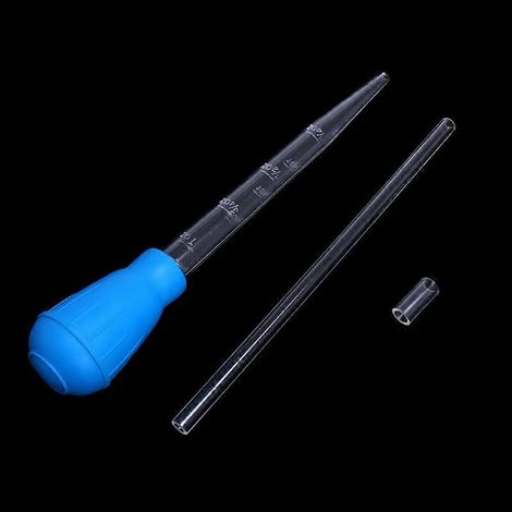 Pipette compte-gouttes en plastique pour aquarium avec tube extensible, idéale pour changer l'eau de votre aquarium. (1/5)