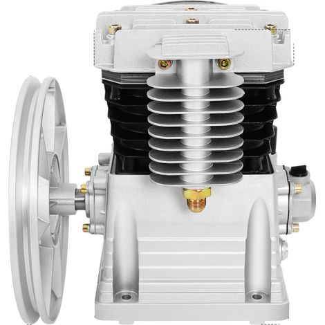 Tête de pompe de compresseur d'air, débit de 420L/min, pression de travail de 8Bar, Gris (1/2)