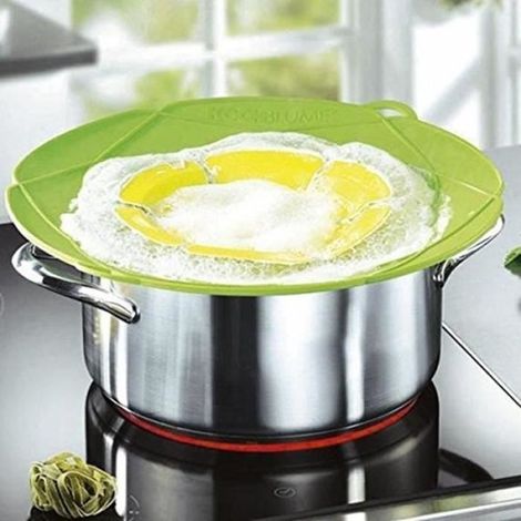 Couvercle Anti débordement - Silicone alimentaire - Adapté à toutes casseroles et au micro-onde (1/4)
