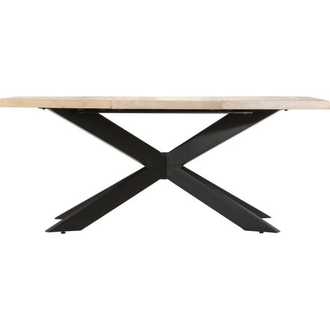 Maison Exclusive - Tavolo da Pranzo 180x90x76 cm in Massello di Mango Sbiancato (1/5)