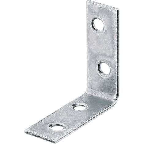 Équerre de chaise – galvanisée Sendzimir – 40 x 40 x 15 mm –Set de 12 pièces – Marque Alberts (1/2)