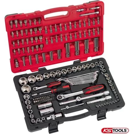 Kstools – Coffret multi-outils 151 pièces – Douilles 1/4' et 1/2' – Cliquet réversible 72 dents – Bi-matière durable – Garantie à vie (1/2)