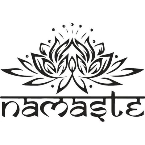 Stickers muraux en forme de fleur de lotus indienne pour salon, chambre, décoration murale. (1/5)