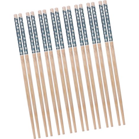 Ensemble de 8 paires de baguettes en bambou réutilisables de style japonais classique pour la maison et le restaurant (1/5)