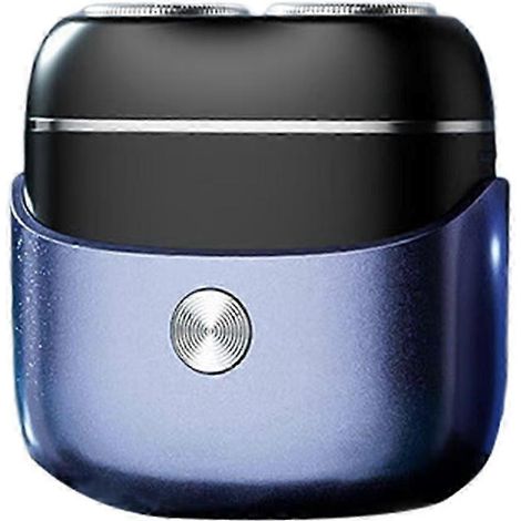 Mini rasoir électrique portable, rotatif, format de poche, avec tête de rasage magnétique, pour hommes uniquement, violet QAQ (1/5)