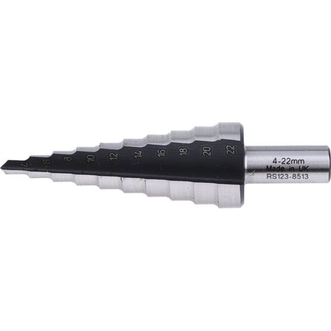 Foret étagé RS PRO 4mm 22mm, HSS ( Prix pour 1 ) (1/4)