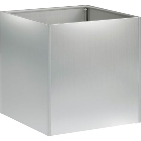 Macetero de Jardín Plateado 25 x 25 x 25 cm Acero Galvanizado vidaXL (1/5)