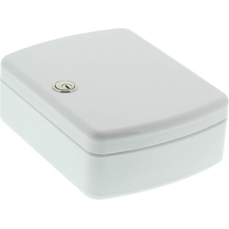 BURG-WÄCHTER Schlüsselbox Key Box H202xB157xT75mm weiß Stahlbl.Anz.Hak.15 - KB15W (1/5)