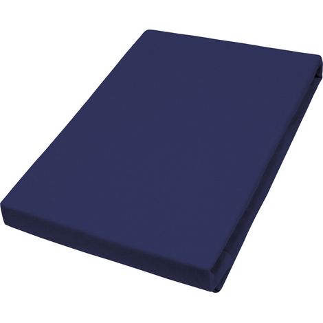 Vario Jersey-Spannbetttuch marine, 100 x 200 cm Spannbettlaken