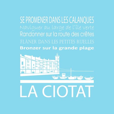 Tableau sur toile la Ciotat glacier 30x30 cm - Impression sur Toile Murale Décorative - Image imprimée en HD sur Toile - Toile sur Châssis en Bois FSC - Fabriqué en France (1/4)