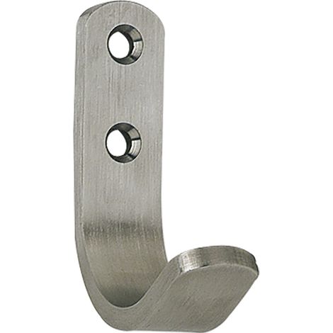 Mantelhaken Macoba Breite 18 mm, Höhe 66,5 mm, Edelstahl gebürstet